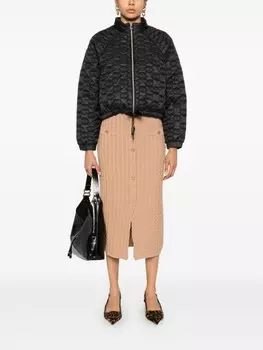 TWINSET куртка с монограммным узором, черный