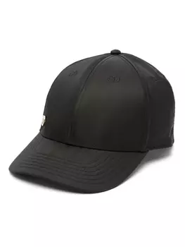 TWINSET logo-plaque embroidered baseball cap, черный