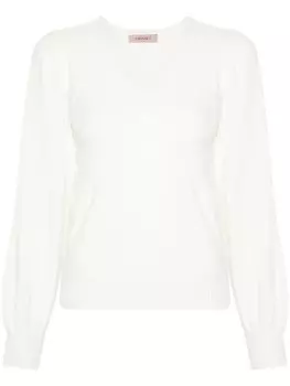 TWINSET мелкоребристый верх, нейтральный цвет