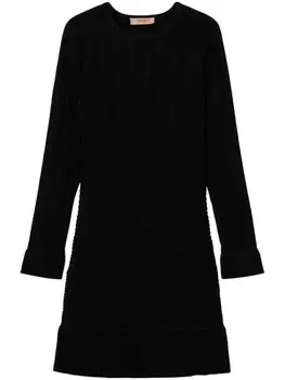 TWINSET мини-платье с длинными рукавами, черный