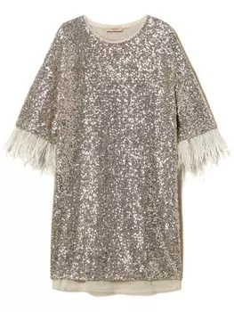 TWINSET мини-платье, украшенное пайетками, золотистый