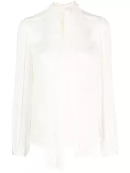 TWINSET многослойная блузка с перьями, нейтральный цвет