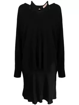 TWINSET многослойное платье-джемпер, черный