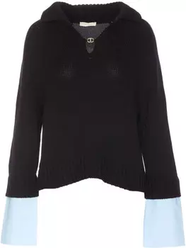 TWINSET многослойный свитер, черный