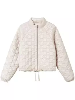TWINSET Oval T стеганая куртка-пуховик, серый