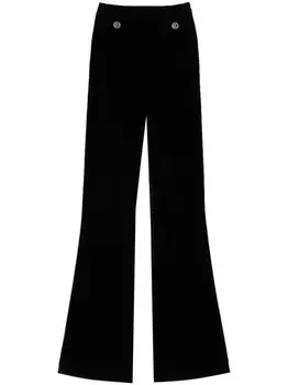 TWINSET Oval T трикотажные расклешенные брюки, черный