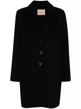 TWINSET пальто с логотипом, черный