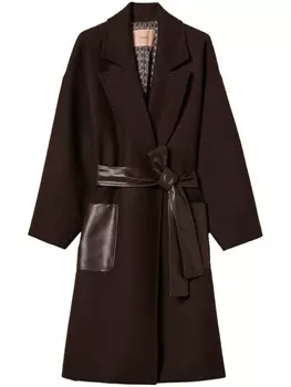 TWINSET пальто с поясом, коричневый