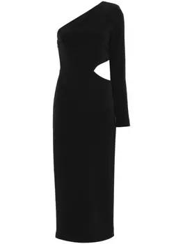 TWINSET платье миди на одно плечо, черный