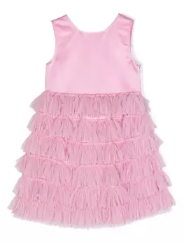 Twinset платье мини с оборками, розовый