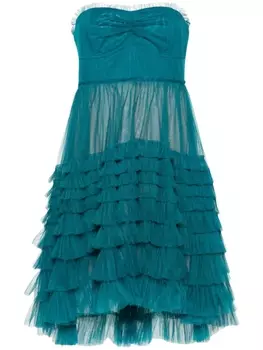 TWINSET платье мини с оборками, зеленый