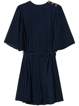 TWINSET платье мини со складками, синий