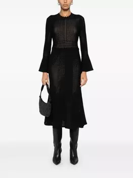 TWINSET платье с английской вышивкой, черный