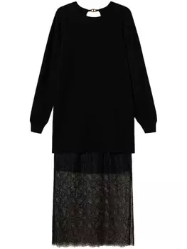TWINSET платье с кружевом