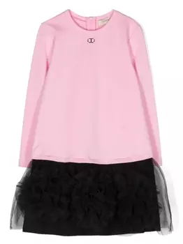 Twinset платье с логотипом, розовый