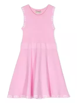 Twinset платье с логотипом, розовый