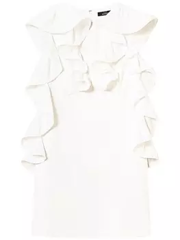 TWINSET платье с оборками, белый