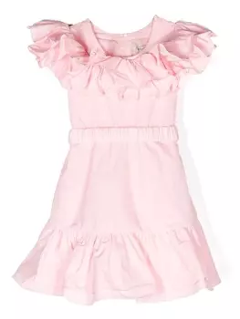 Twinset платье с оборками, розовый