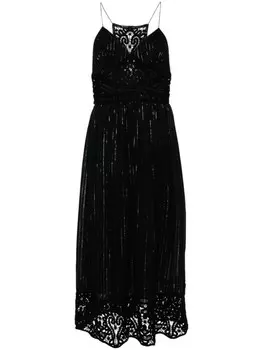 TWINSET платье с отделкой в технике кроше, черный