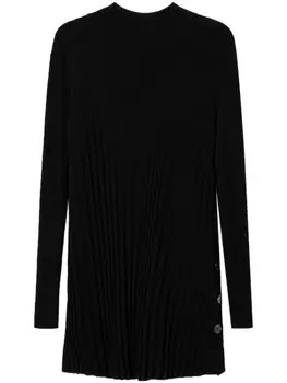 TWINSET плиссированный джемпер с пуговицами, черный