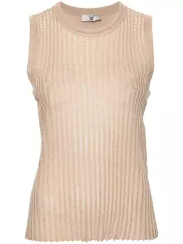 TWINSET плиссированный топ без рукавов, золотой