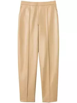 TWINSET прямые брюки из искусственной кожи, нейтральный