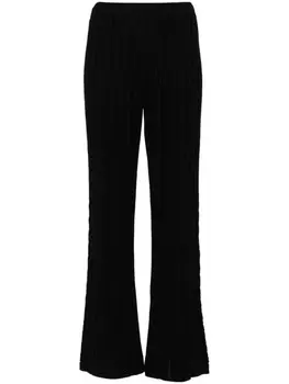 TWINSET расклешенные брюки фактурной вязки, черный