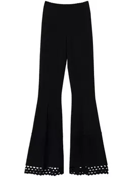 TWINSET расклешенные брюки с геометричным узором, черный