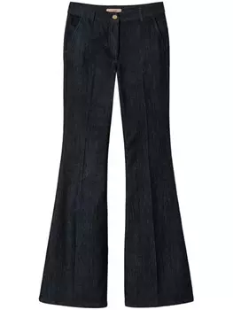 TWINSET расклешенные джинсы со складками, синий