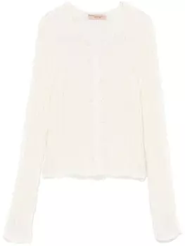 TWINSET ребристый свитер, белый