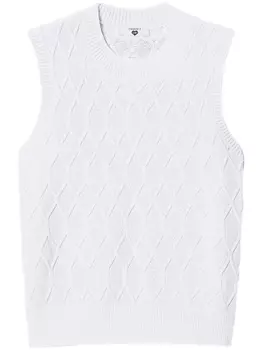 TWINSET Ромбовидный топ, белый