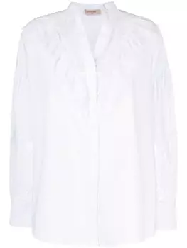 TWINSET рубашка с кружевными вставками, белый