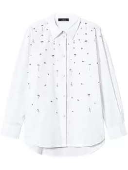 TWINSET рубашка с вышивкой, белый