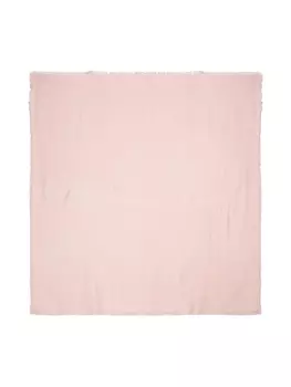 TWINSET шарф с бахромой и логотипом, розовый