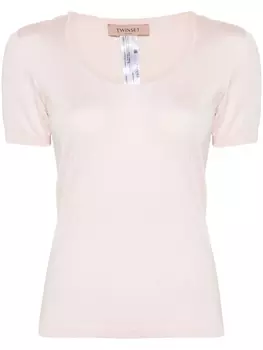 TWINSET шелковый топ, розовый