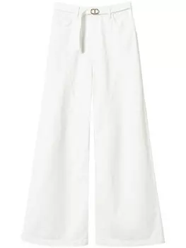 TWINSET широкие джинсы Oval T, белый