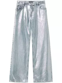 TWINSET широкие джинсы, серебряный