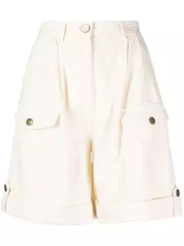 TWINSET шорты карго с поясом, нейтральный цвет