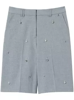 TWINSET шорты с кристаллами, серый