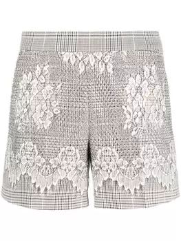 TWINSET шорты с кружевом Glen, черный