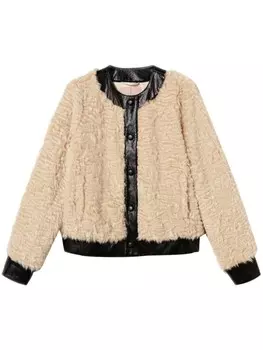 TWINSET шуба из искусственного меха, нейтральный цвет