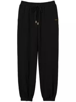 TWINSET спортивные брюки с атласной отделкой, черный