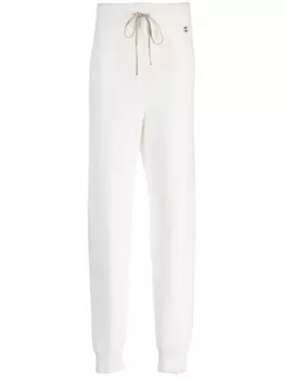 TWINSET спортивные брюки с кулиской, белый