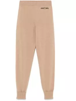 TWINSET спортивные брюки с вышитым логотипом, коричневый