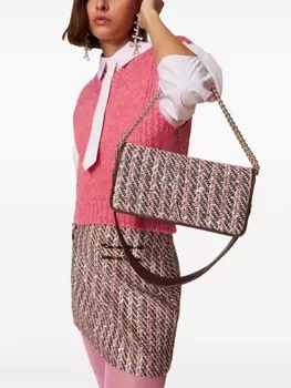 TWINSET сумка через плечо с дизайном букле, розовый