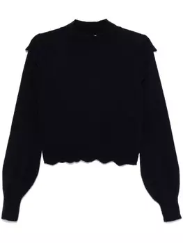 TWINSET свитер с фестонами, синий