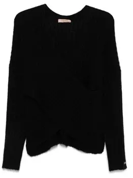 TWINSET свитер с перекрестными бретелями, черный