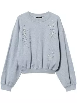 TWINSET толстовка с вышивкой, серый