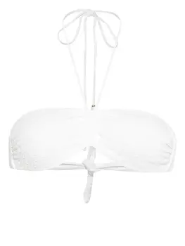 TWINSET топ бикини с перфорацией, белый