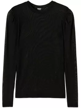 TWINSET топ из тюля, черный